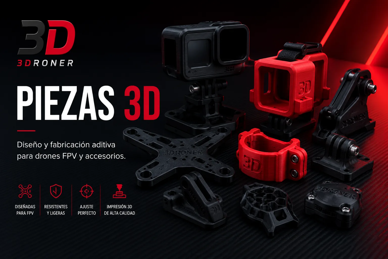 Piezas 3D para drones FPV